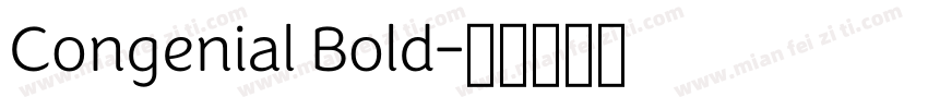 Congenial Bold字体转换